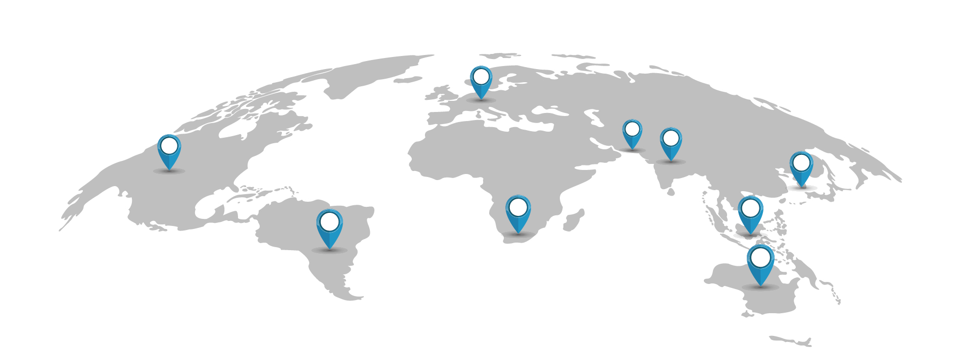 Gellert clients network world map